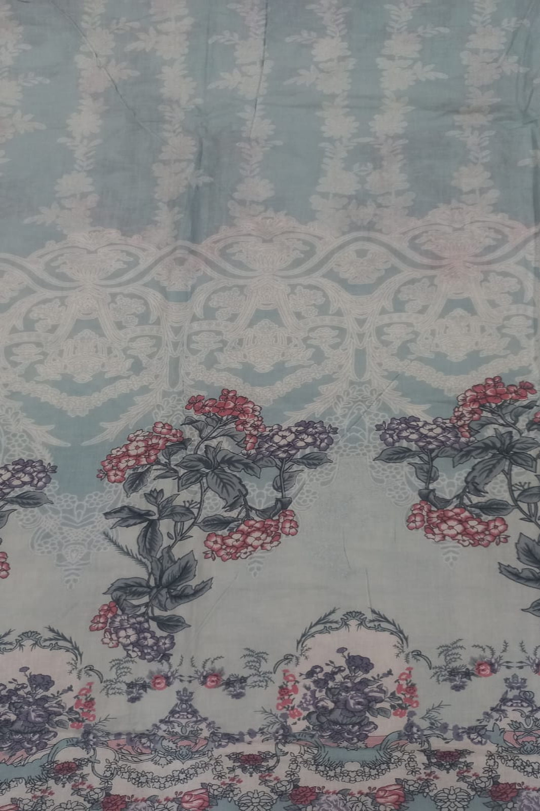 Cosmos Wonder Pastel Blue Unstitched Suit - Sabina's Designer Hub