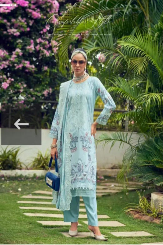 Cosmos Needle Wonder Blue Suit-Unstitched