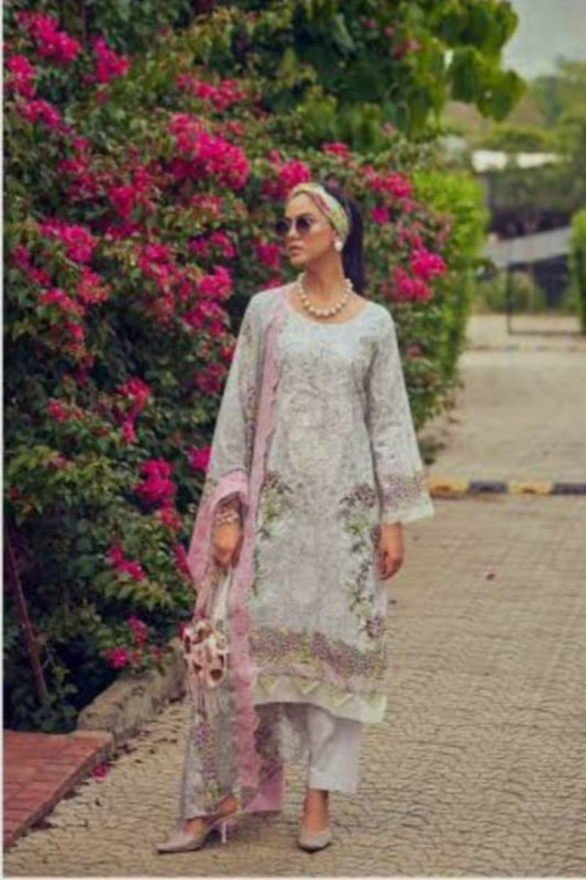 Cosmos Wonder Light Grey Unstitched Suit - Sabina's Designer Hub"