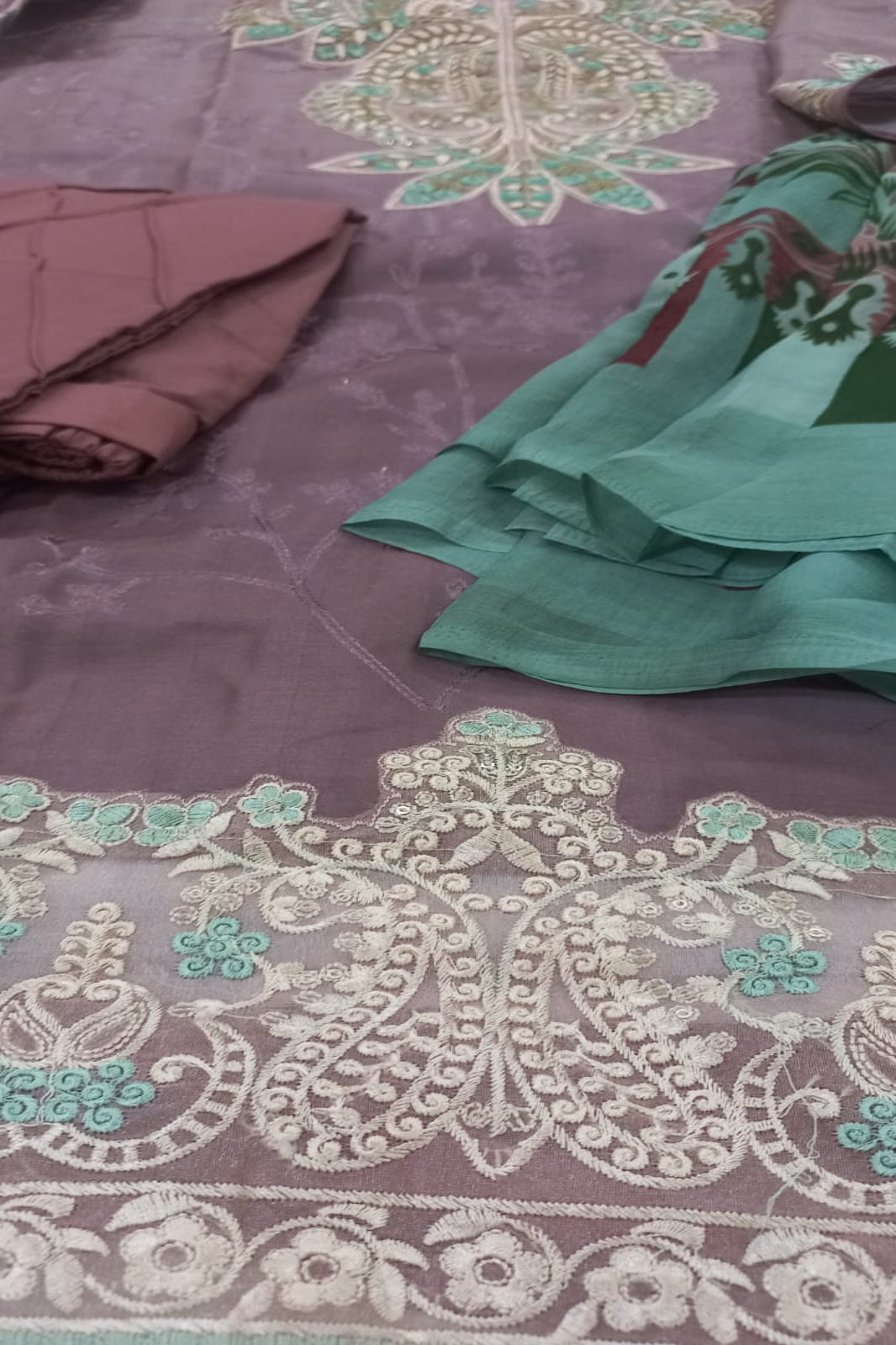 Deepsy Ash Pink Stitched Suit - Sabina's Designer Hub"