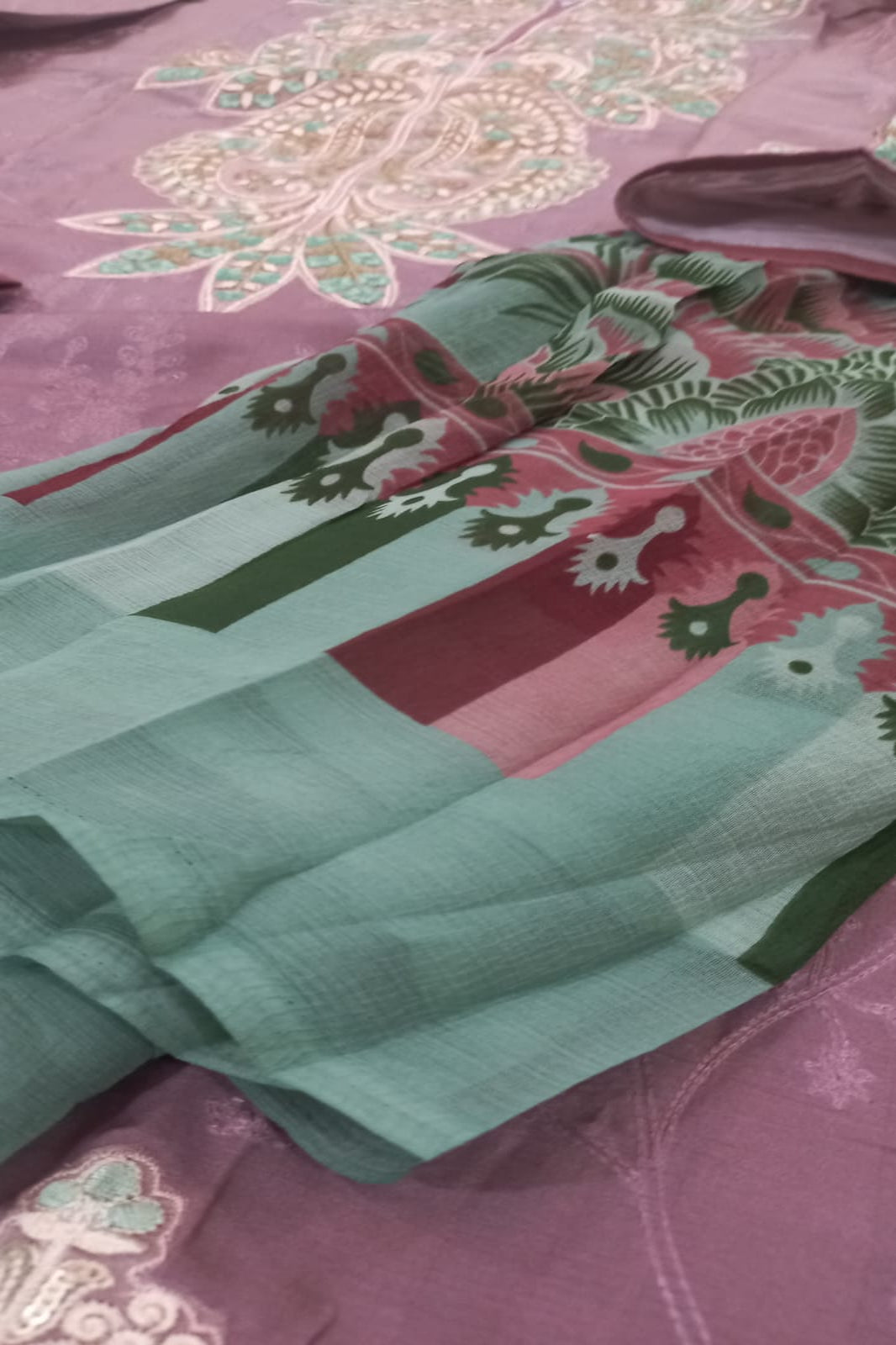 Deepsy Ash Pink Stitched Suit - Sabina's Designer Hub"