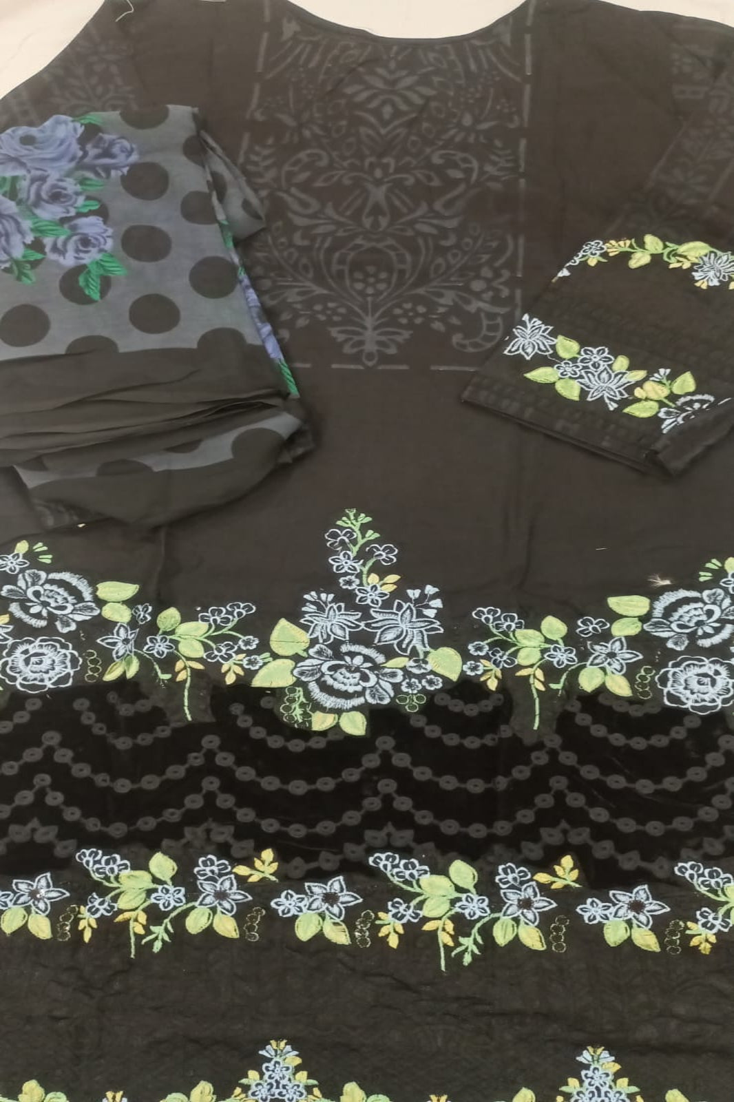 Deepsy Black Stitched Suit - Sabina's Designer Hub