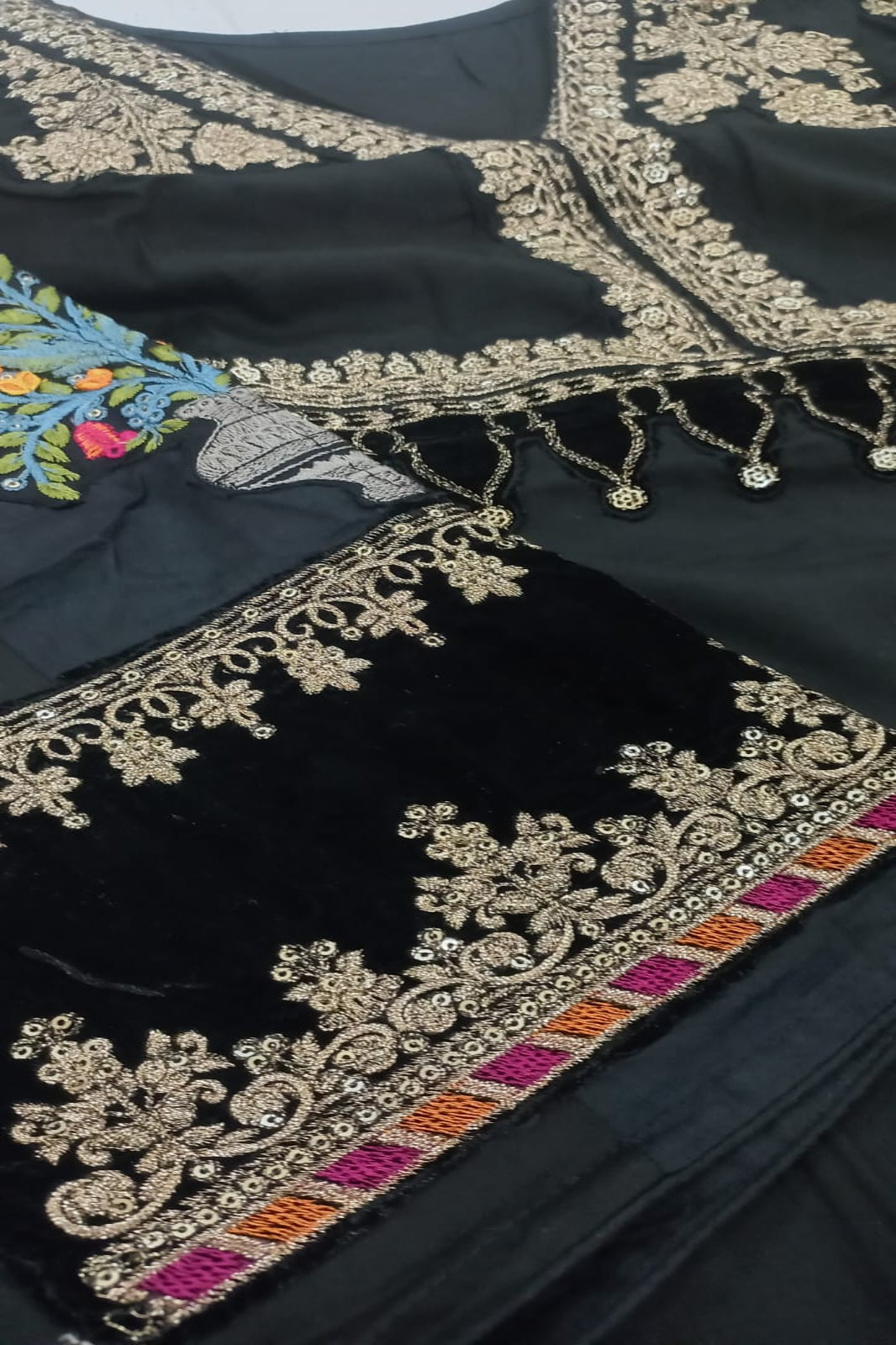 Deepsy Dark Black Stitched Suit - Sabina's Designer Hub"