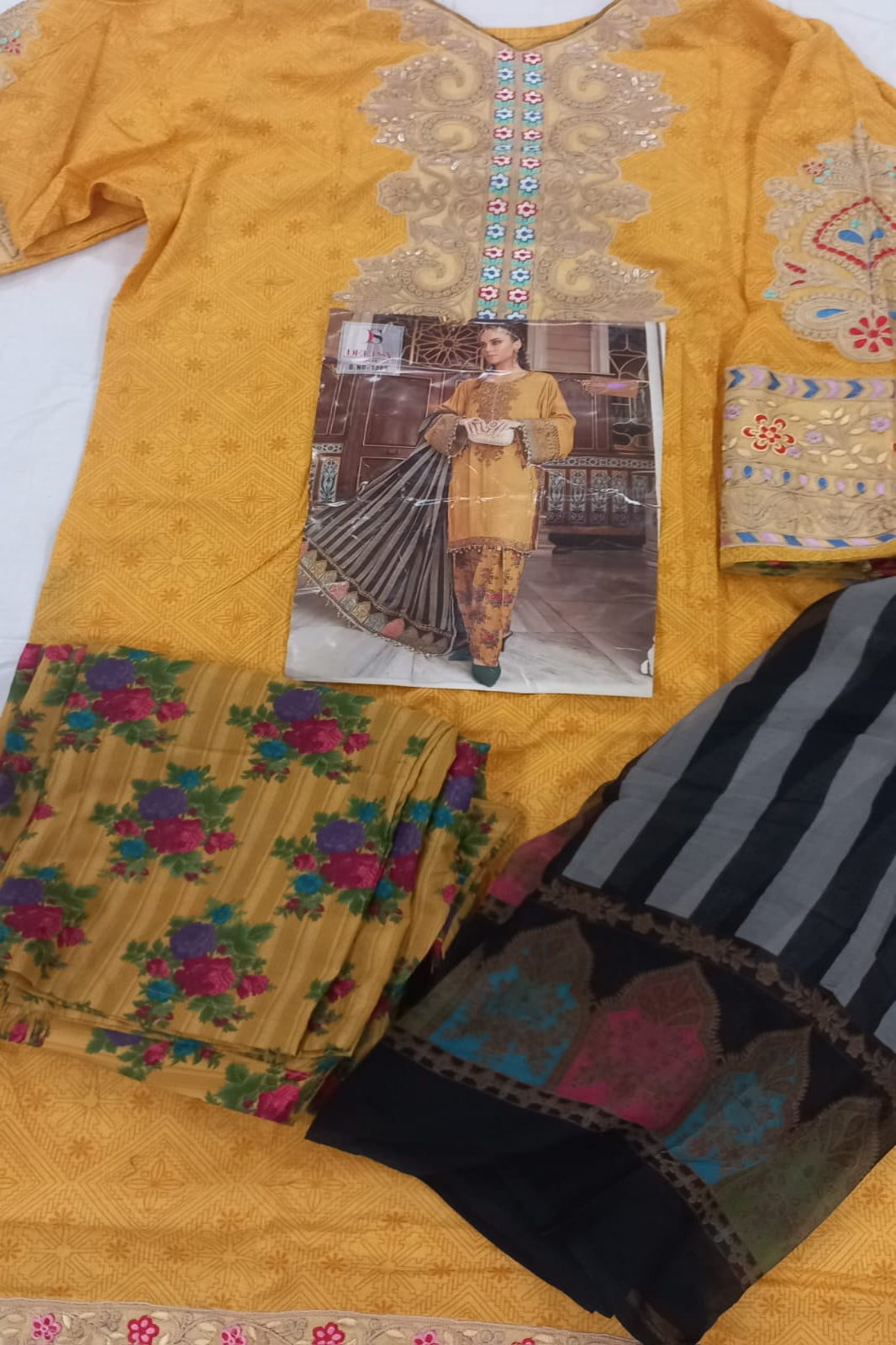 Deepsy Mustard Yellow Stitched Suit - Sabina's Designer Hub"