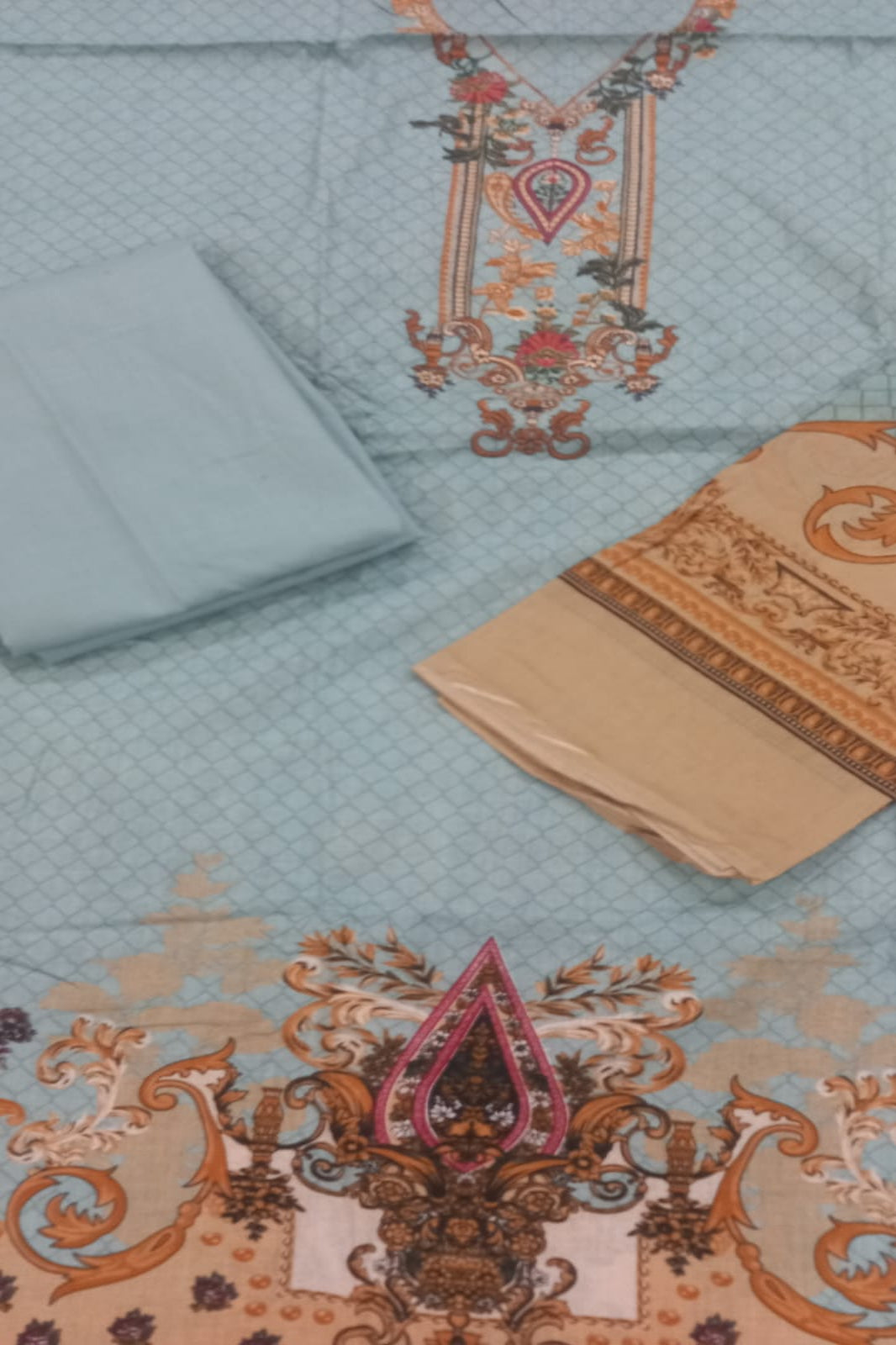 Deepsy Sea Blue Suit-Unstitched