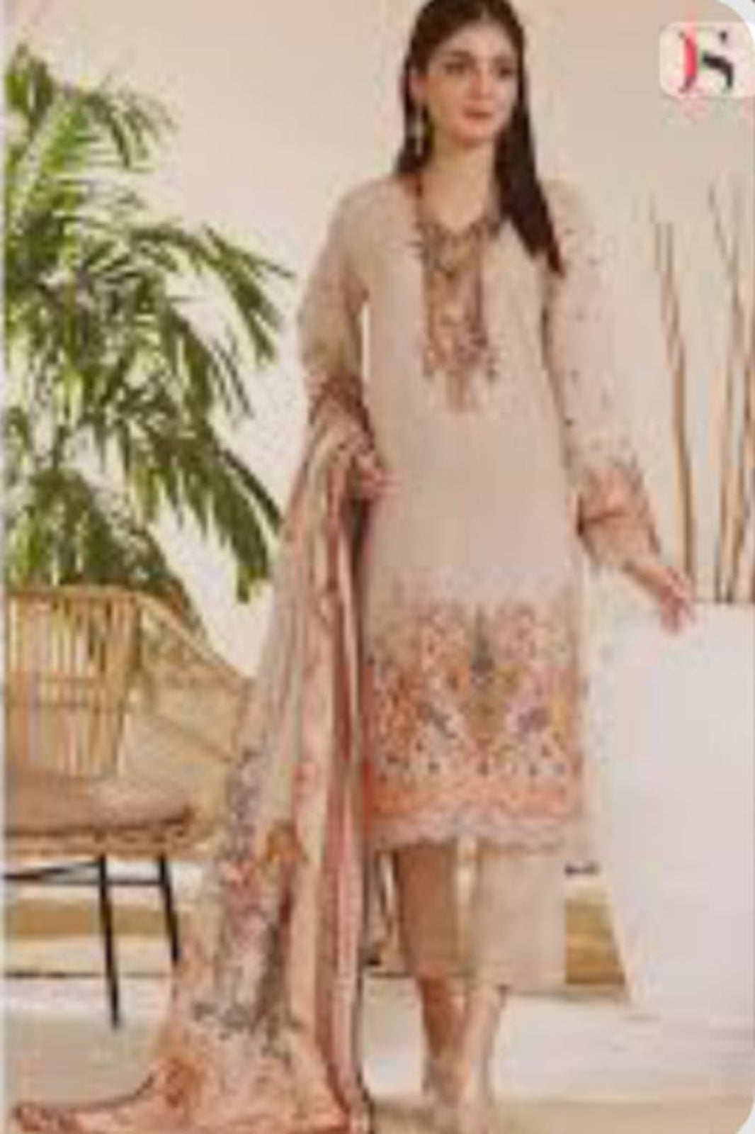 Deepsy Beige Suit- Unstitched