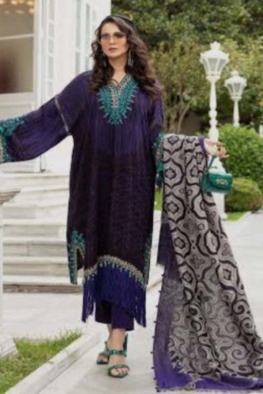 Deepsy Dark Purple Stitched Suit - Sabina's Designer Hub"