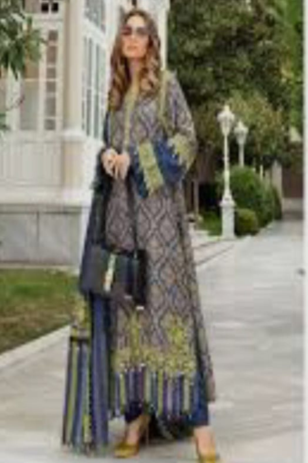 Deepsy Dull Blue Stitched Suit - Sabina's Designer Hub"