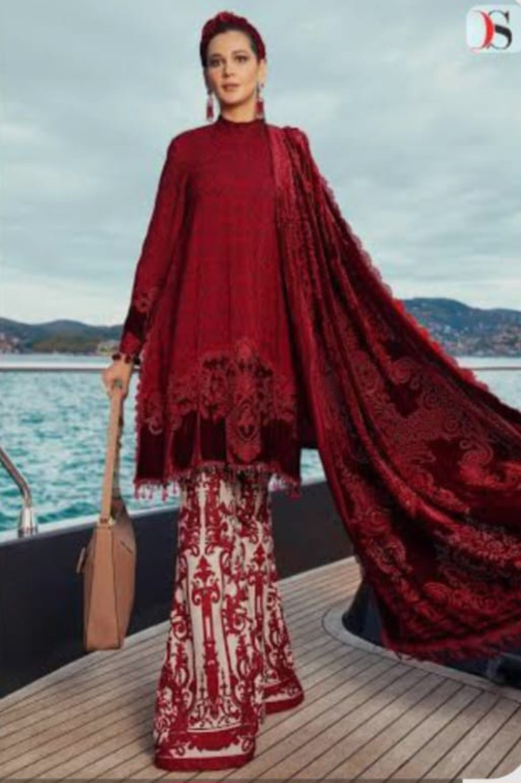 Deepsy Marron Stitched Suit - Sabina's Designer Hub"