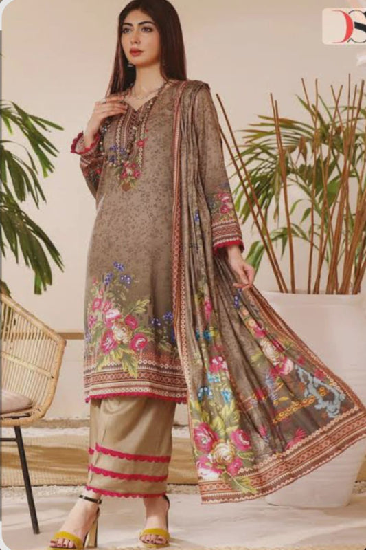 Deepsy Olive Grey Suit-Unstitched