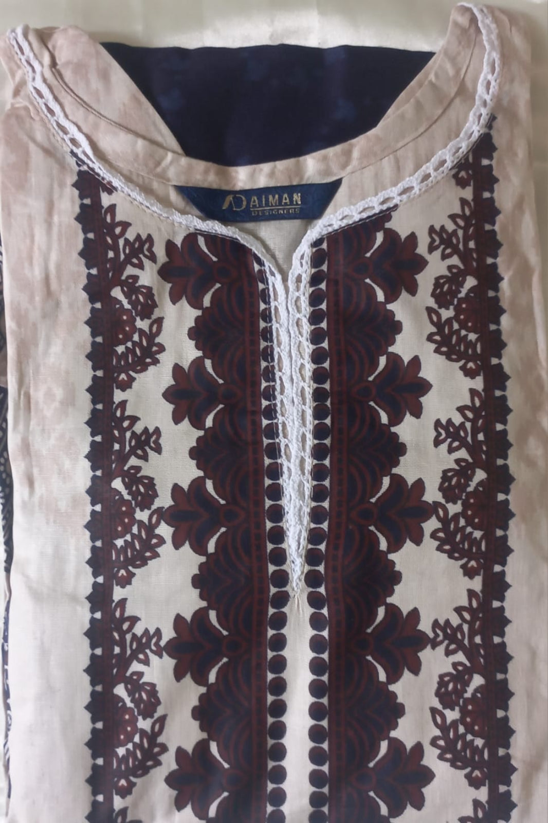 Ghazal Beige Suit- Stitched