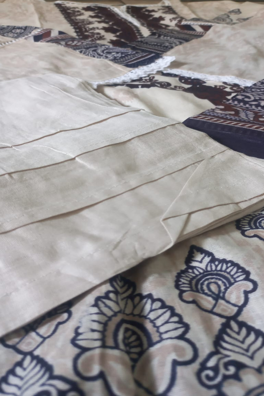 Ghazal Beige Suit- Stitched