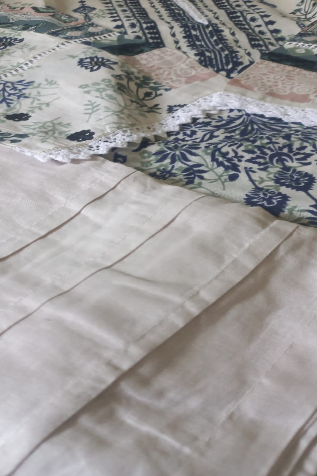 Ghazal Cream Suit- Stitched