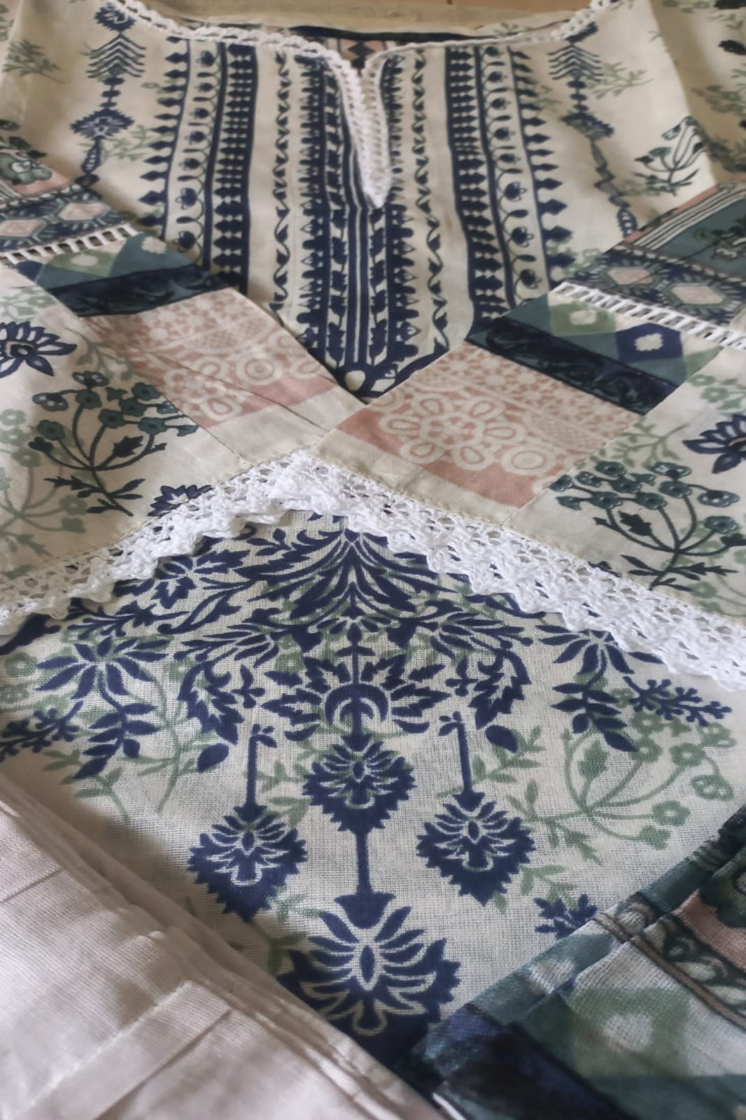 Ghazal Cream Suit- Stitched