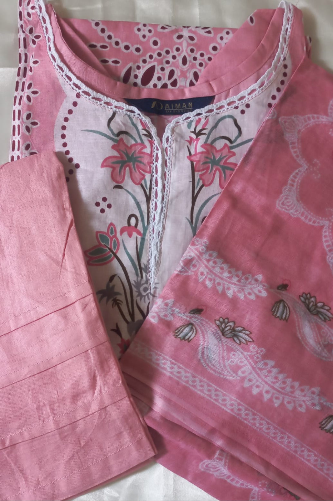 Ghazal Pink Suit-Stitched