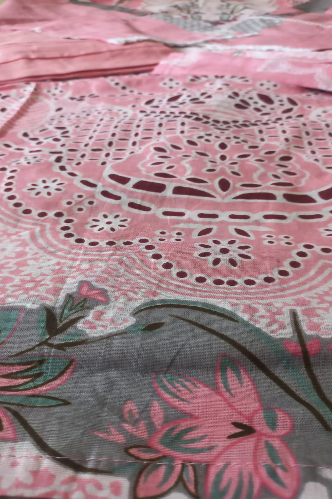 Ghazal Pink Suit-Stitched