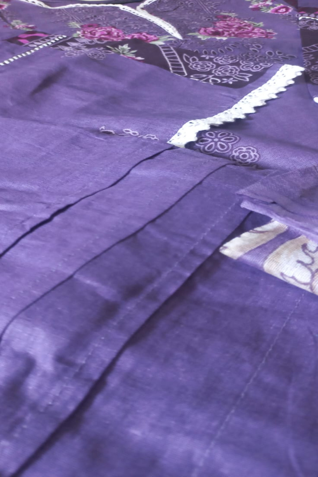 Ghazal Purple Suit-Stitched