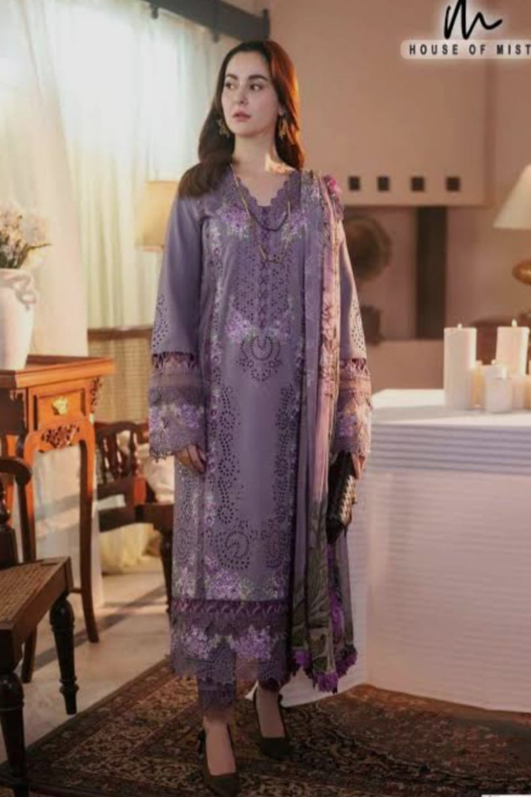 Ghazal Purple Suit-Stitched