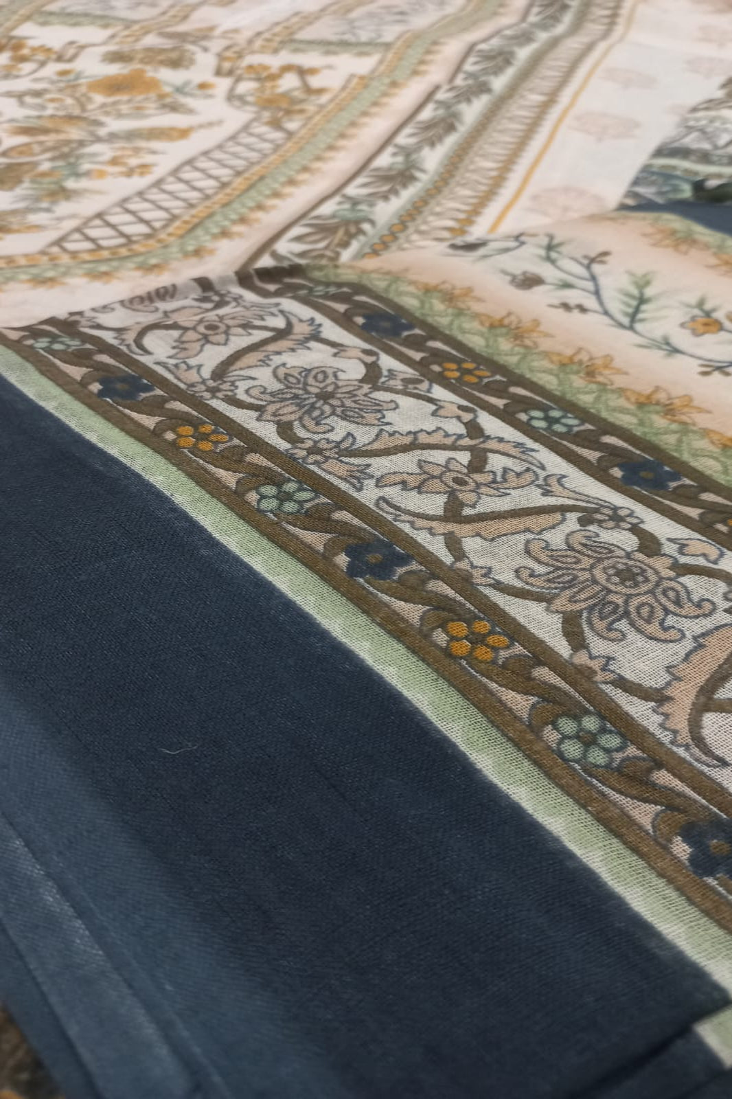 Ishaal Dark Blue Stitched Suit - Sabina's Designer Hub"