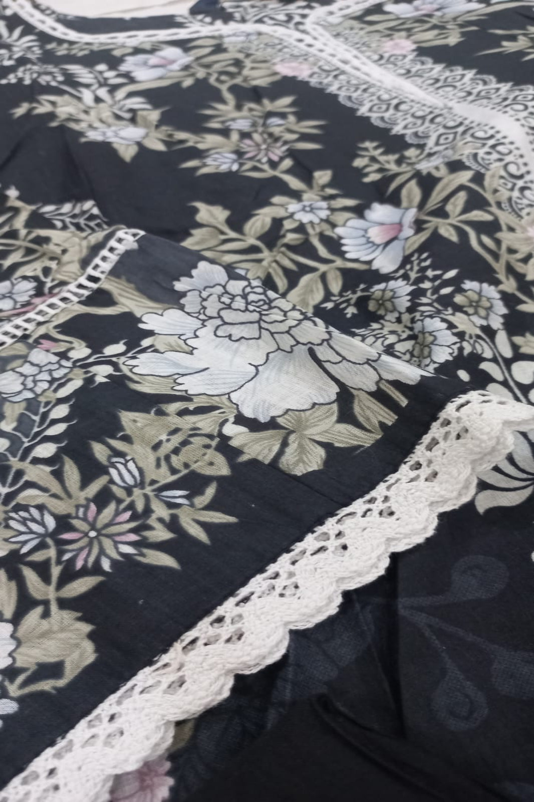 Ishaal Black White Stitched Suit - Sabina's Designer Hub"