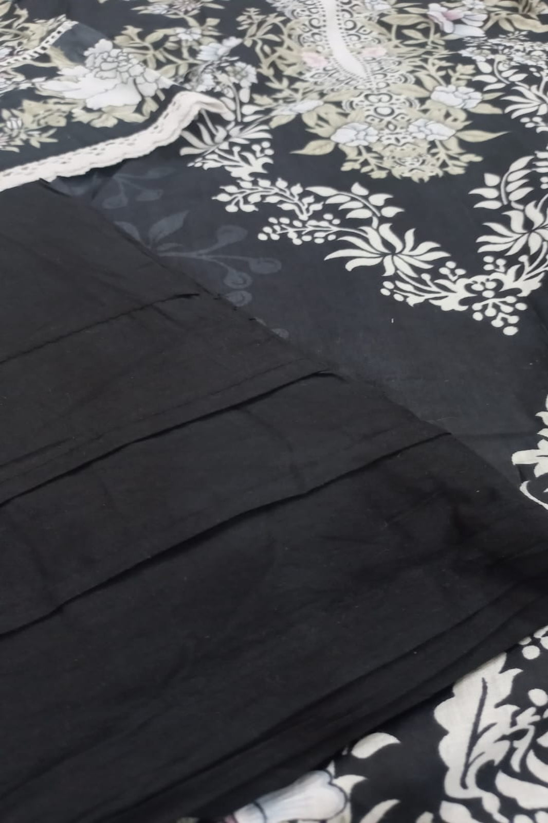 Ishaal Black White Stitched Suit - Sabina's Designer Hub"