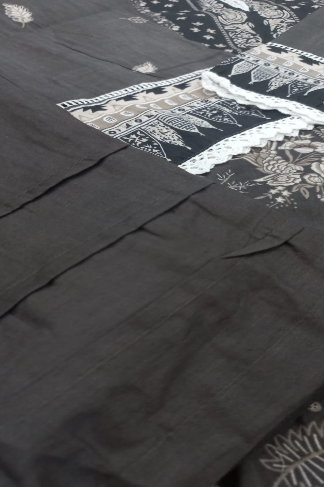 "Ishaal Brown Unstitched Suit - Sabina's Designer Hub"