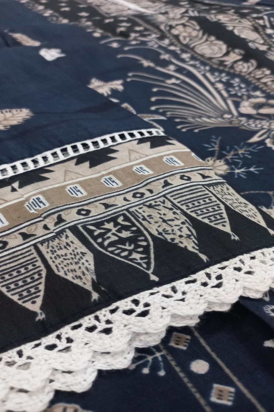 Ishaal Dark Blue Stitched Suit - Sabina's Designer Hub"