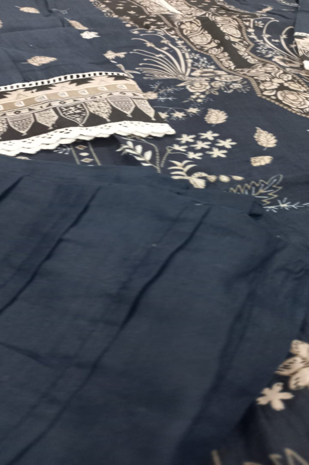 Ishaal Dark Blue Stitched Suit - Sabina's Designer Hub"