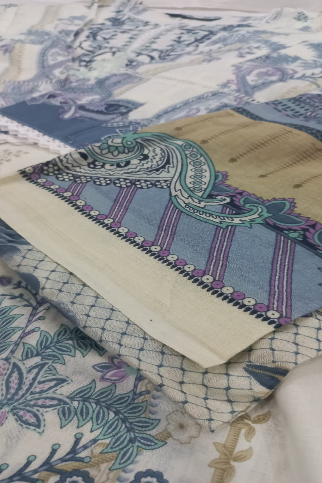 Ishaal Light Cream Stitched Suit - Sabina's Designer Hub"