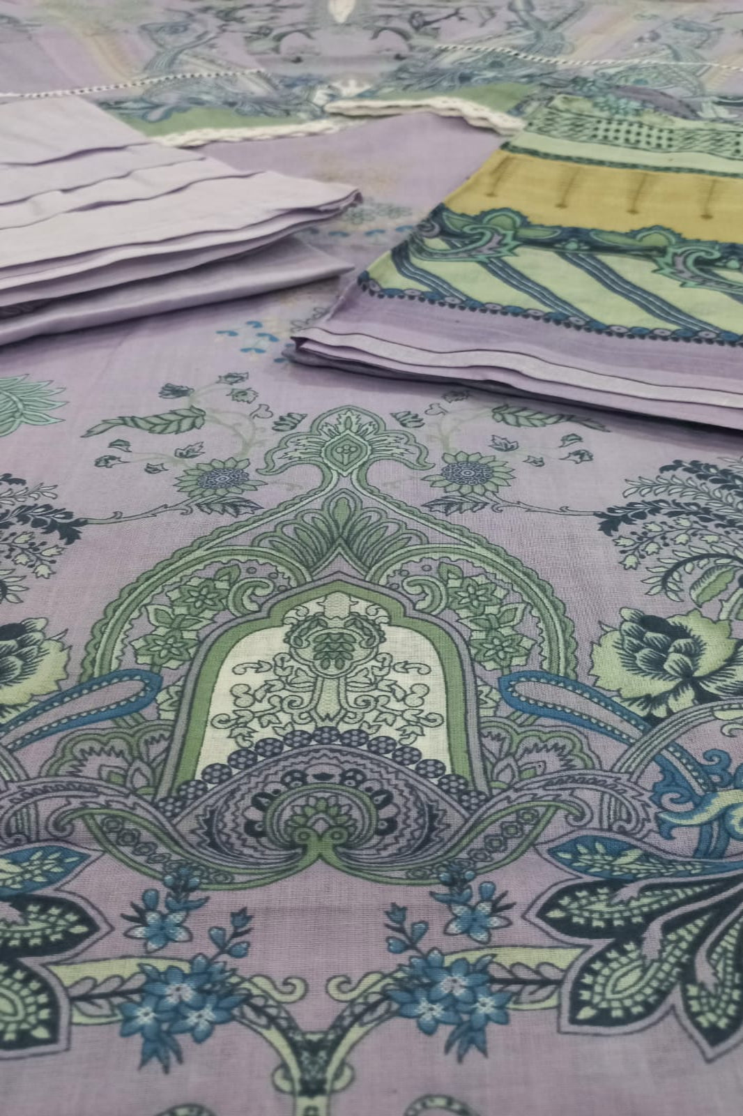 Ishaal Lilac Dust Stitched Suit - Sabina's Designer Hub"