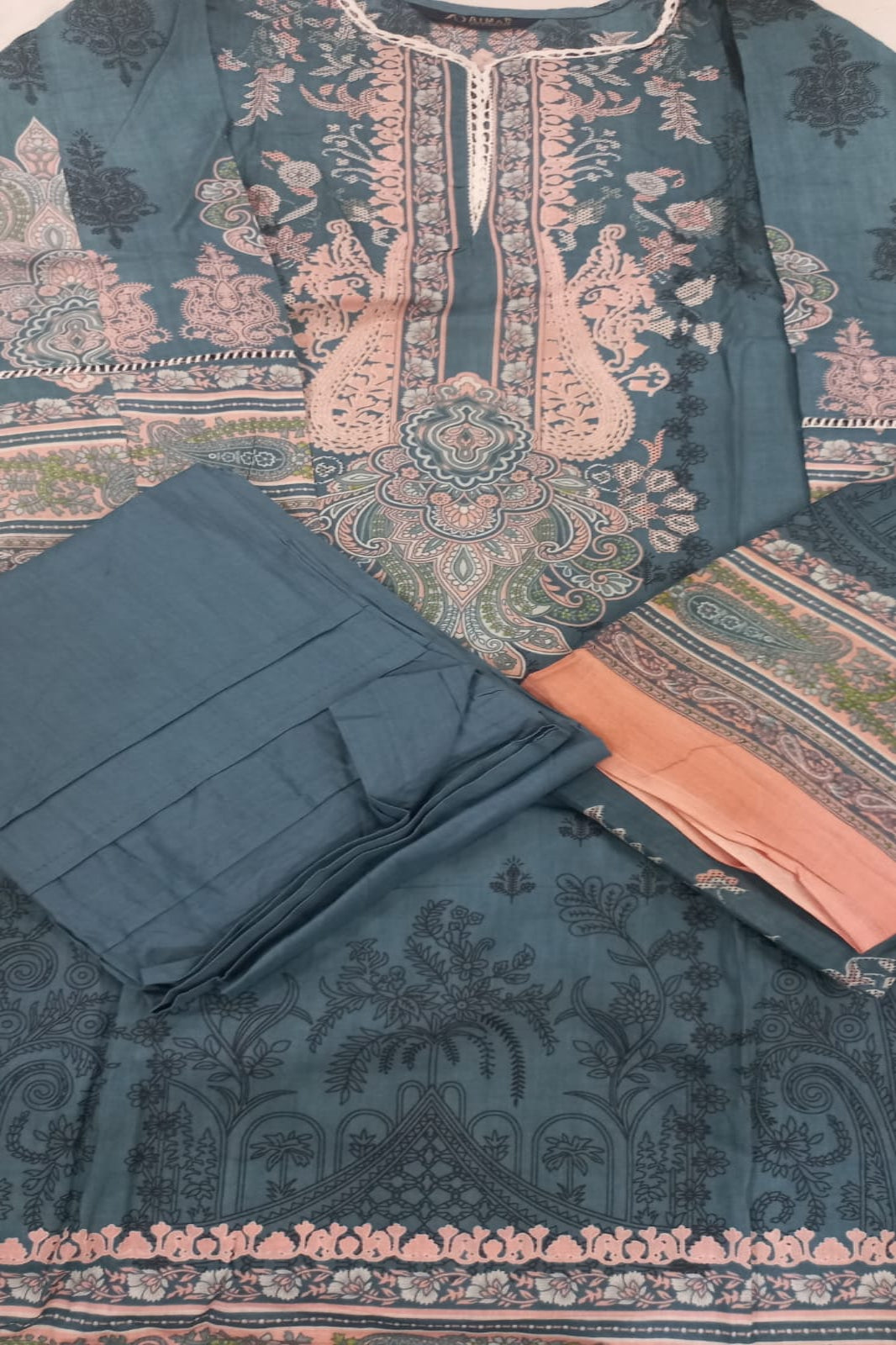 Ishaal Teal Green Stitched Suit - Sabina's Designer Hub"