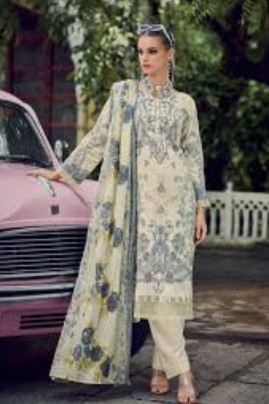 Ishaal Light Cream Stitched Suit - Sabina's Designer Hub"