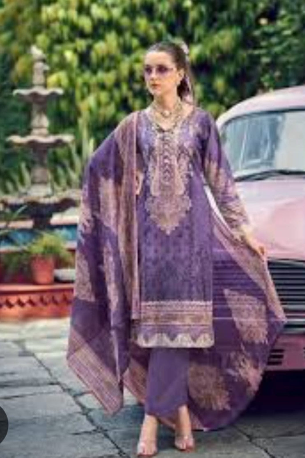 Ishaal Purple Stitched Suit - Sabina's Designer Hub"