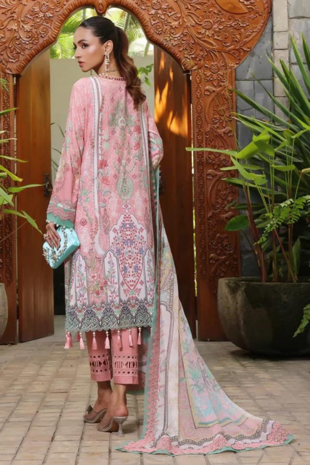 Jade Urbane -Baby Pink -Digital Print Lawn Unstitched-3 Piece Suit