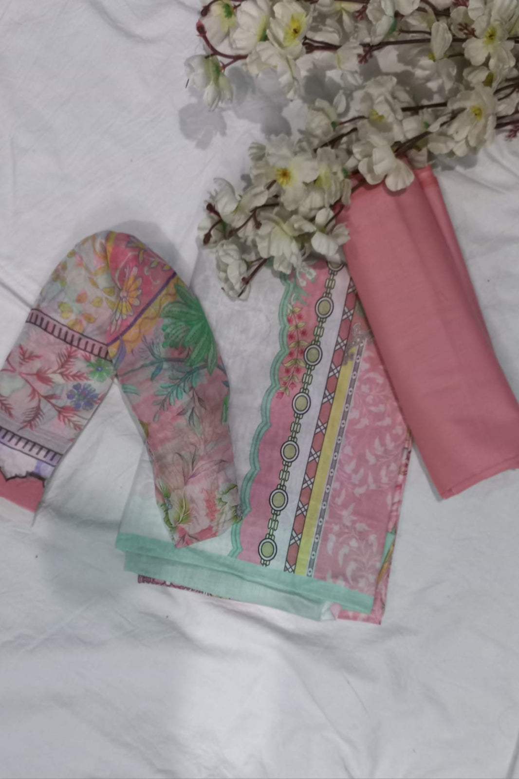 Everyday Elegant Baby Pink Suit-Unstitched