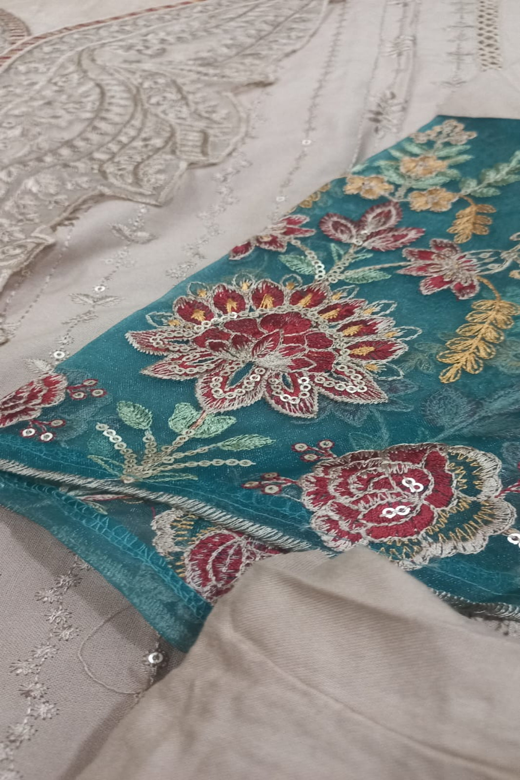 Maria B Light Coffee Suit-Unstiched