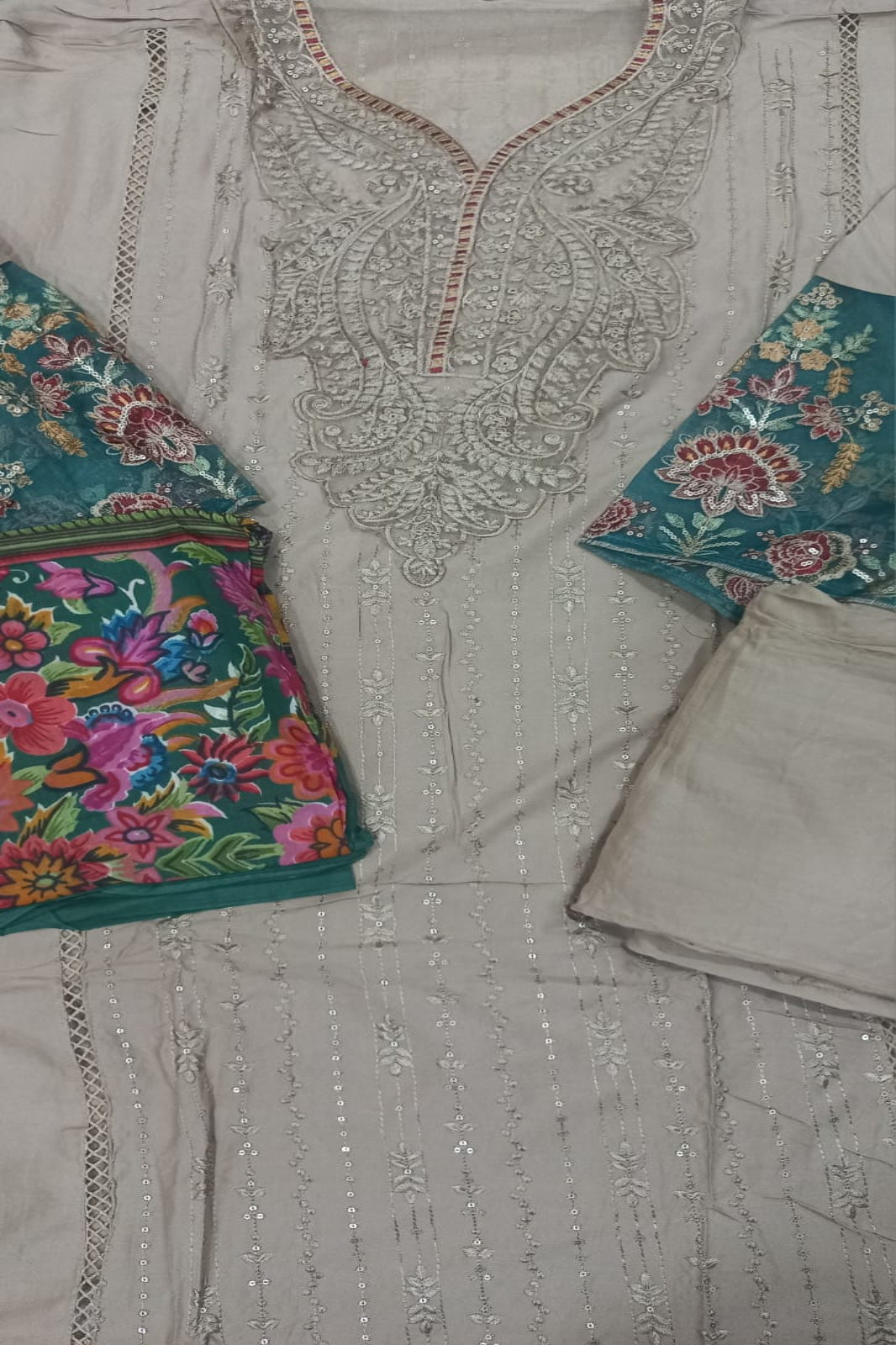 Maria B Light Coffee Suit-Unstiched