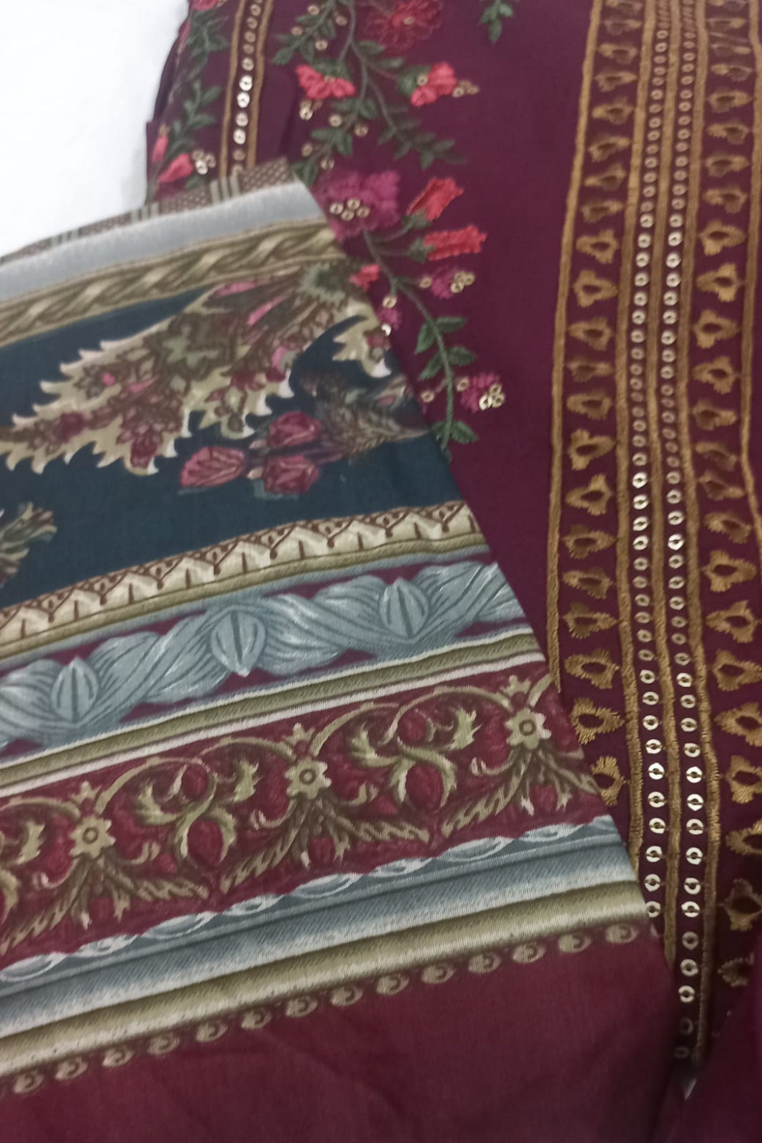 Maria B Marron Suit- Unstitched