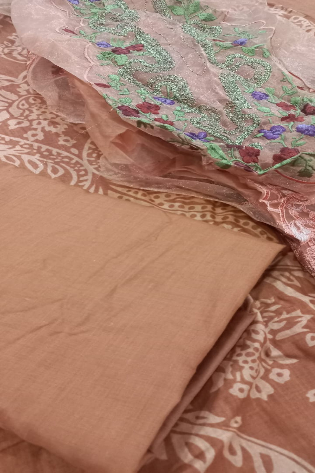 Maria B Peach Suit- Unstitched