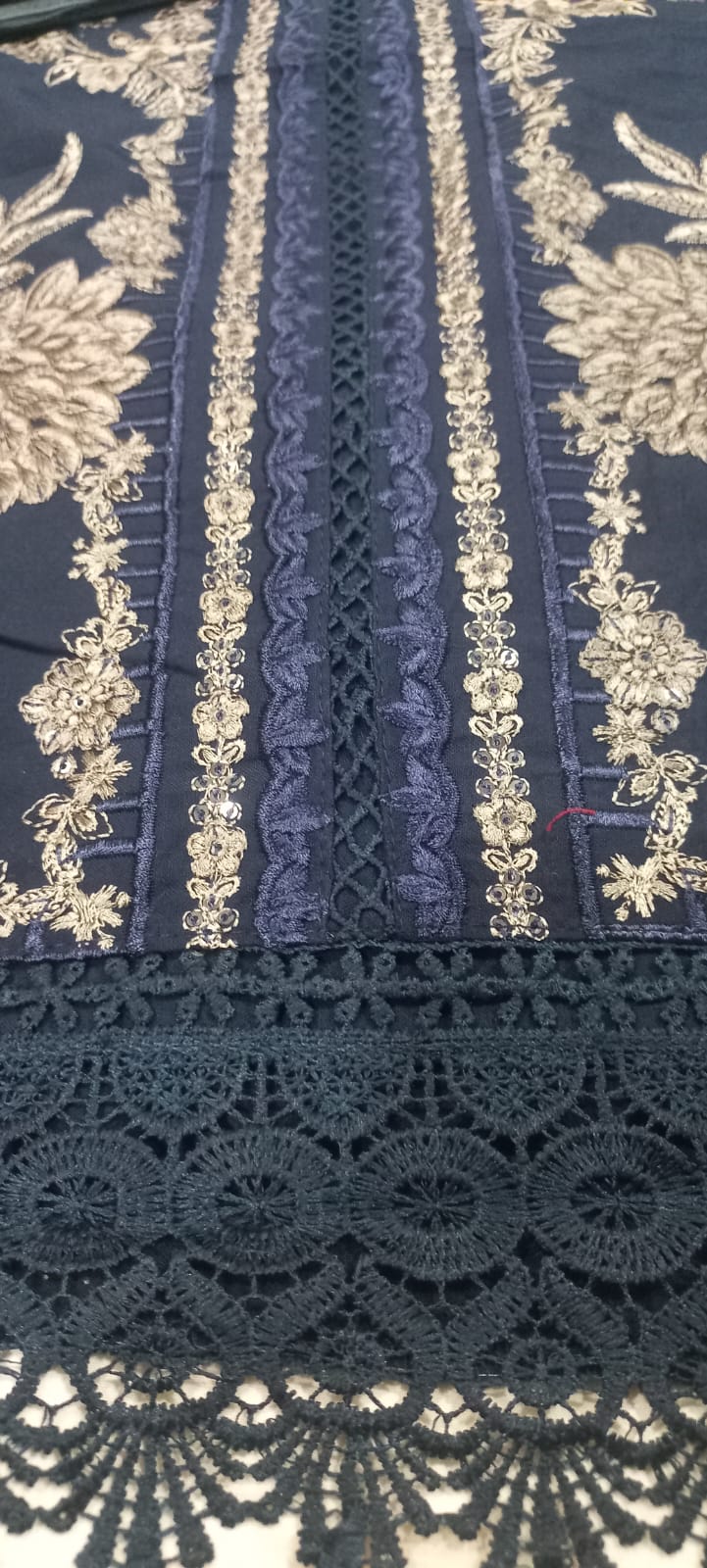 Maria B Navy Blue Suit- unstitched