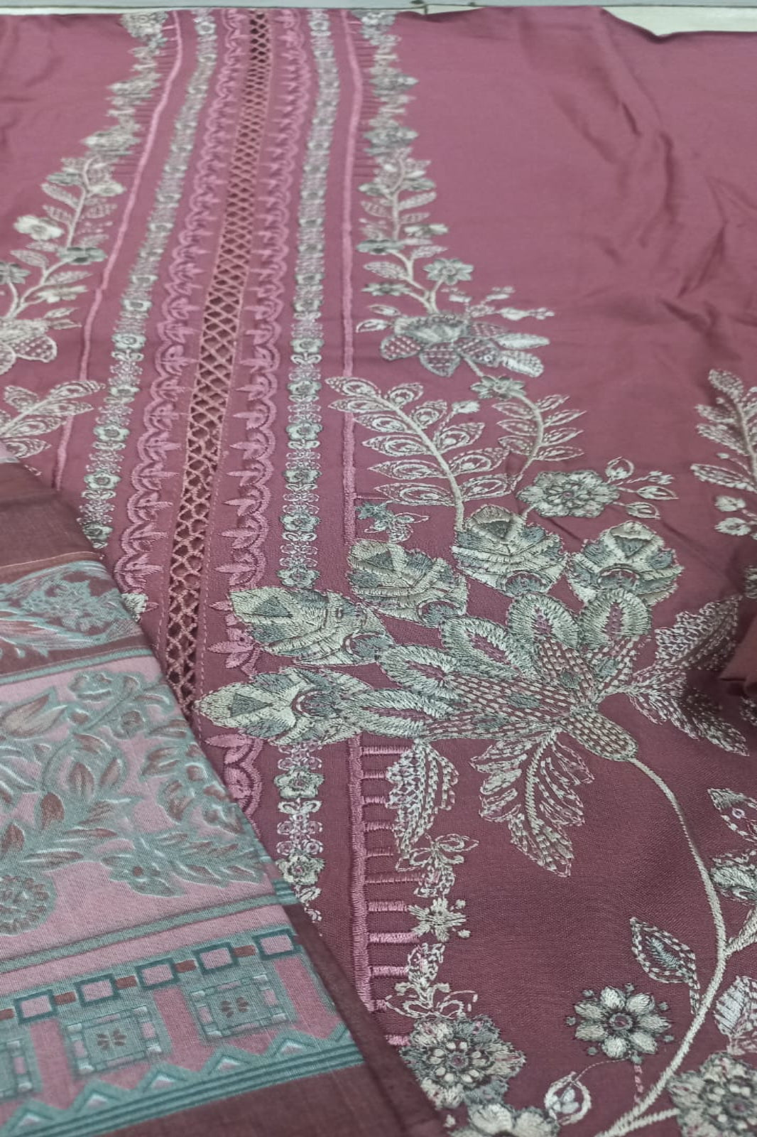 Maria B Tea Pink Suit- Unstitched