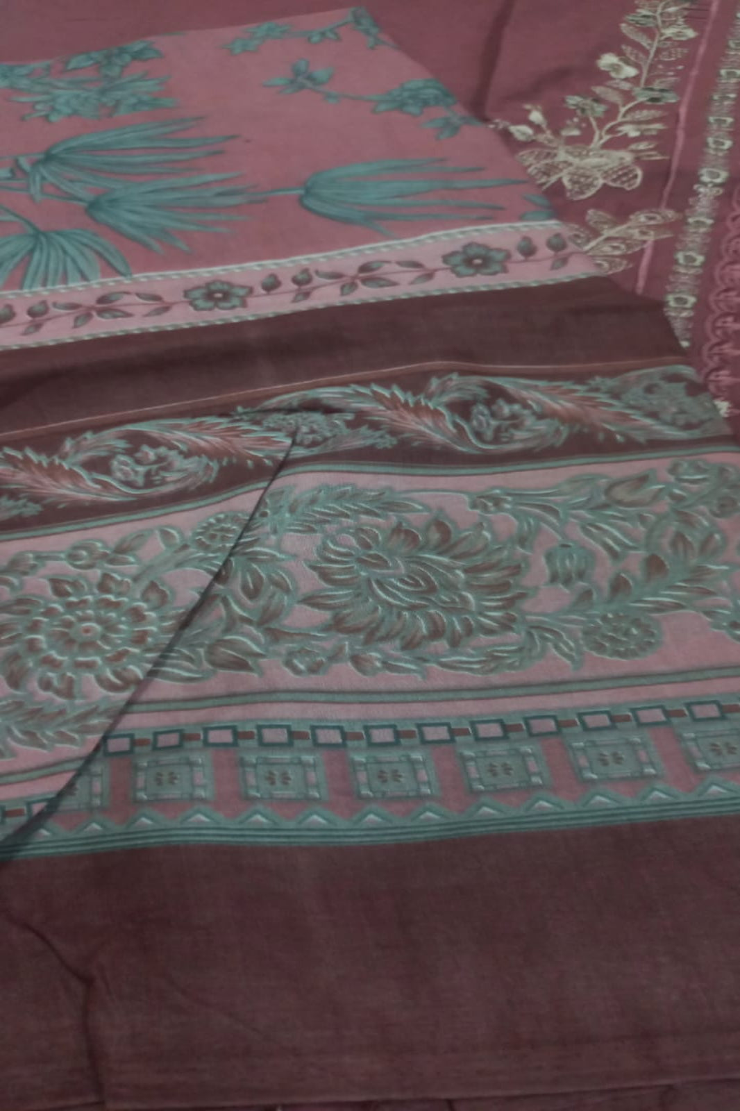 Maria B Tea Pink Suit- Unstitched