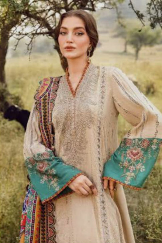 Maria B Light Coffee Suit-Unstiched