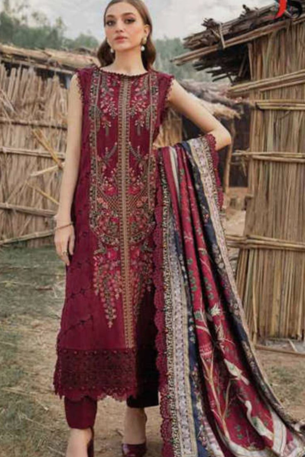 Maria B Marron Suit- Unstitched