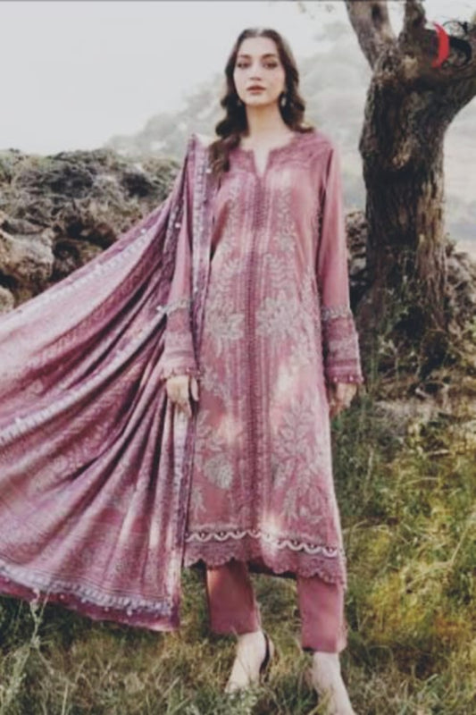 Maria B Tea Pink Suit- Unstitched