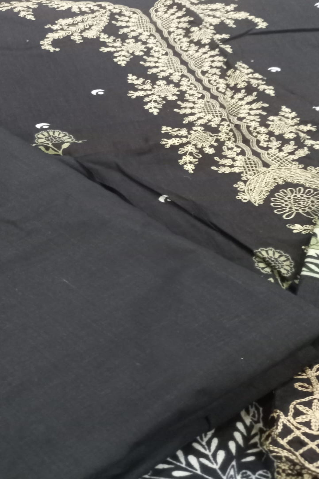 Needle Wonder Black Suit- Unstitched