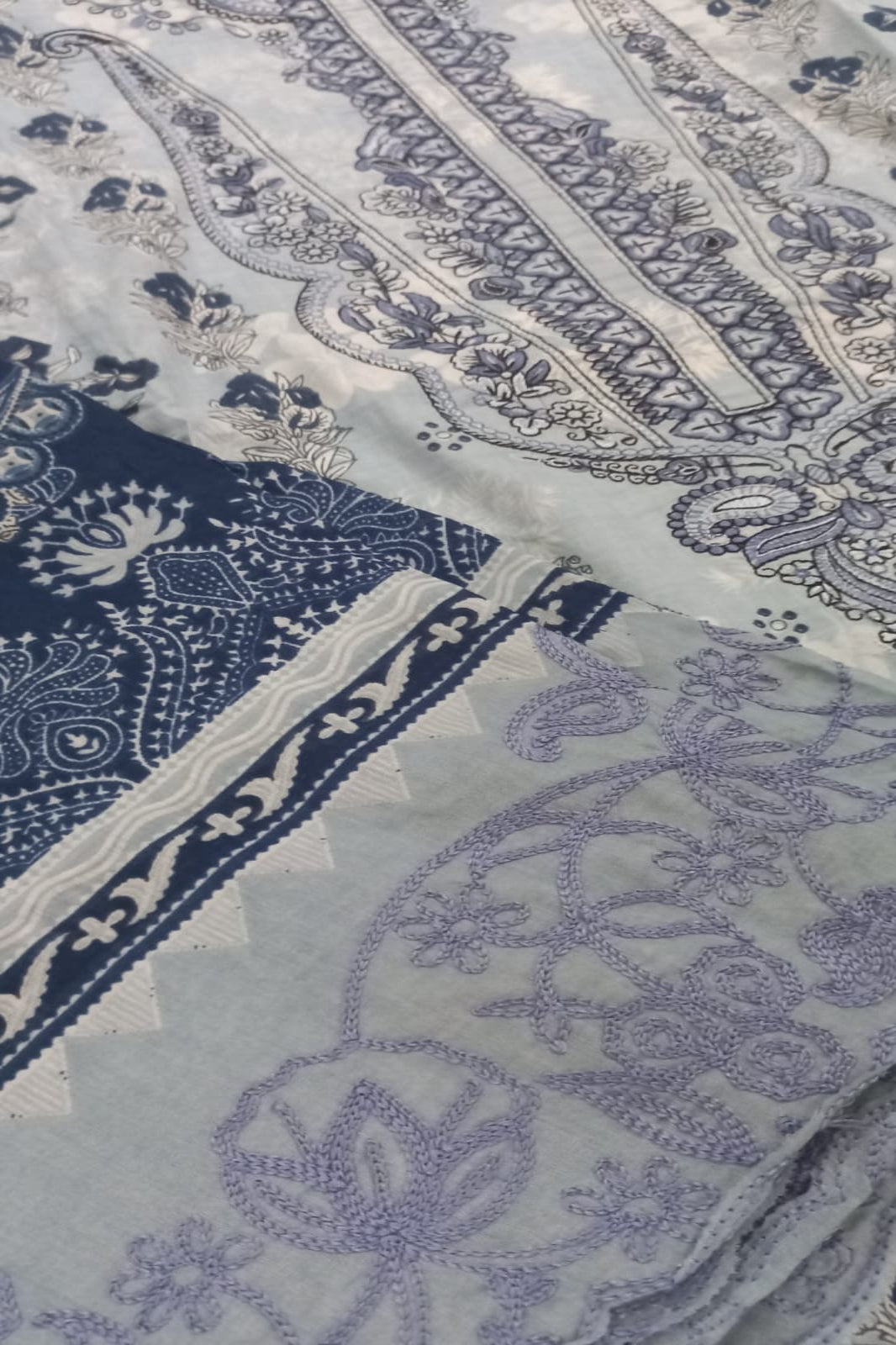 Needle Wonder Blue Suit- Unstitched