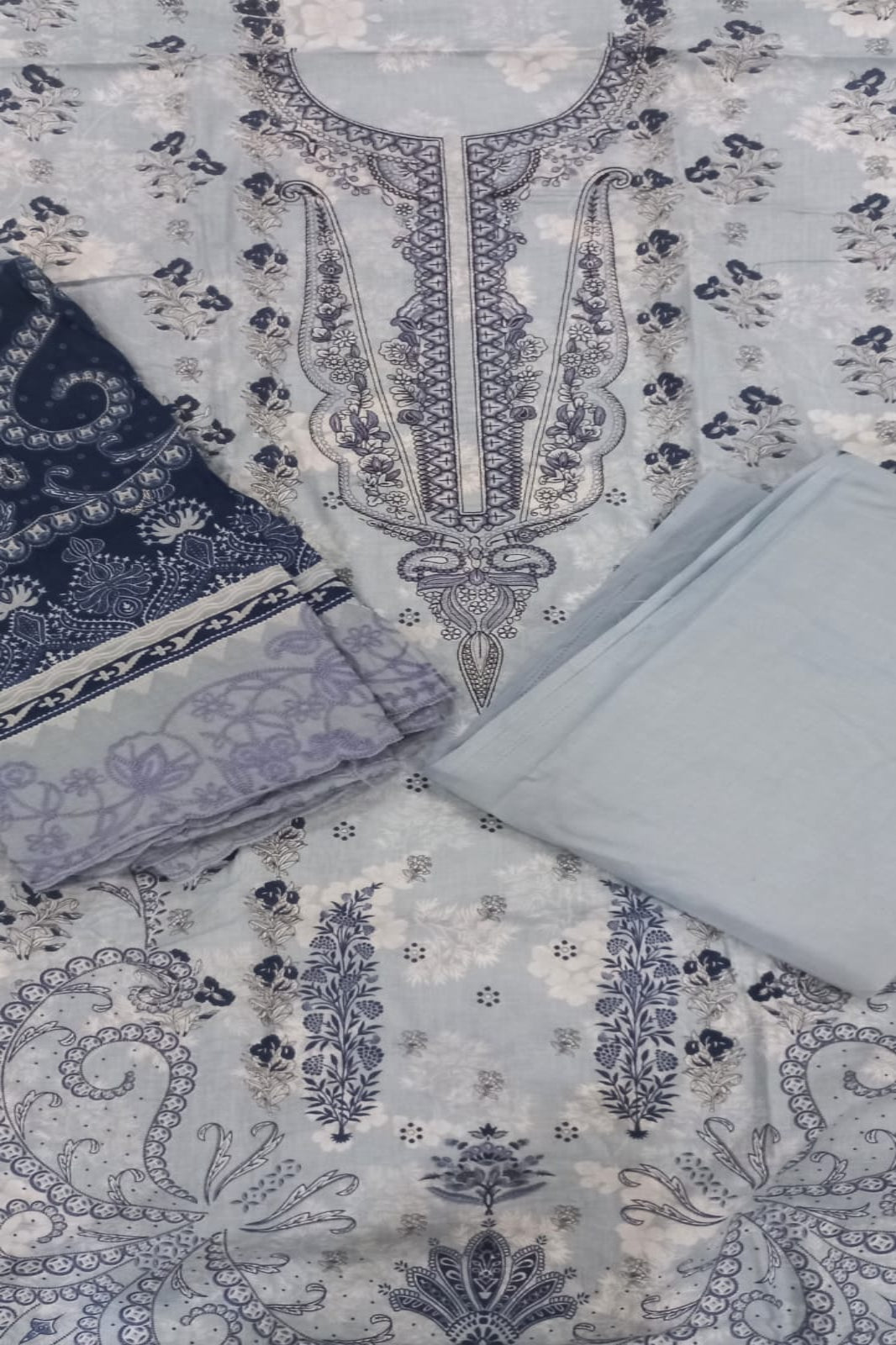 Needle Wonder Blue Suit- Unstitched