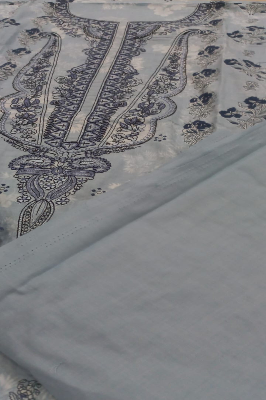 Needle Wonder Blue Suit- Unstitched