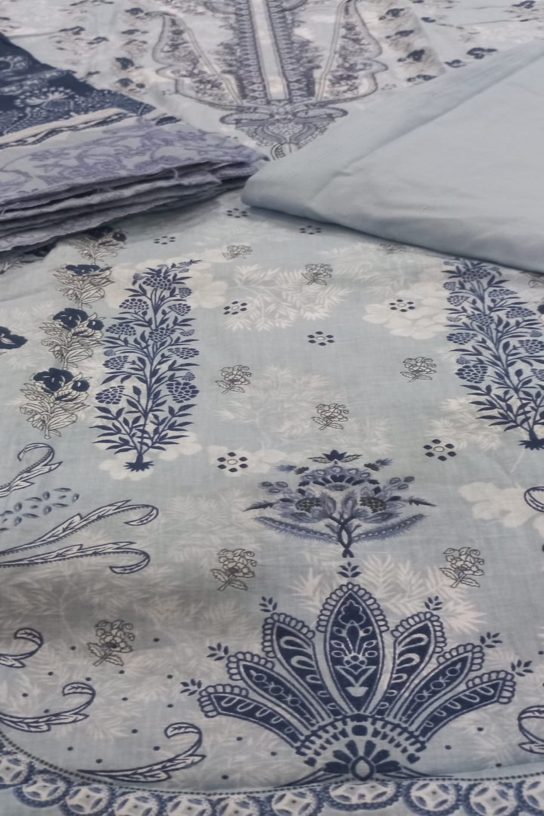 Needle Wonder Blue Suit- Unstitched